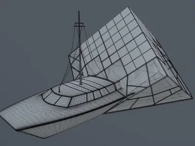 Solar Powered Boat 3D model