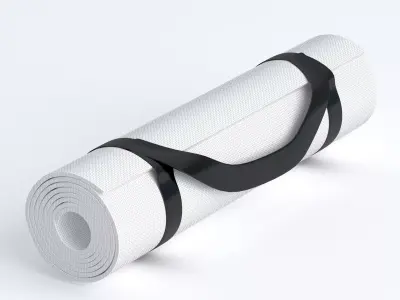 Yoga Mat White 3D model