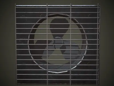 Wall Fan PBR Low Poly Low-poly 3D model