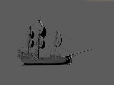Pirate Ship phase-2 Free 3D model