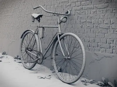 old bicycle 3D model