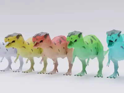 Tyrannosaurus Rex - Low Poly T-Rex Low-poly 3D model