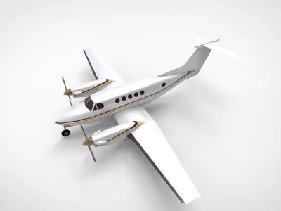 Beechcraft King Air airplane 3D model