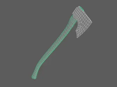 Simple Axe Low-poly 3D model purchase