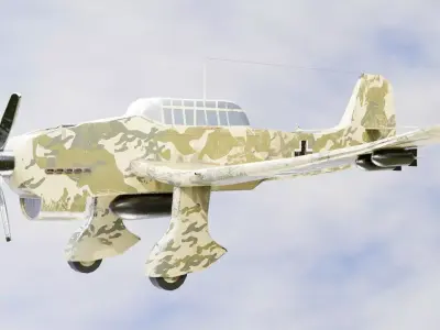 Junkers Ju-87 Stuka Low-poly 3D model