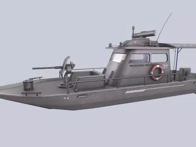 Maritime patrol vehicle Low-poly 3D model