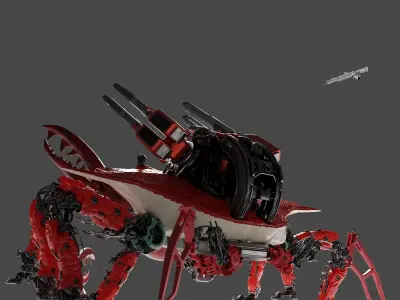 Carb-War-Robot-Cyberpunk 3D model
