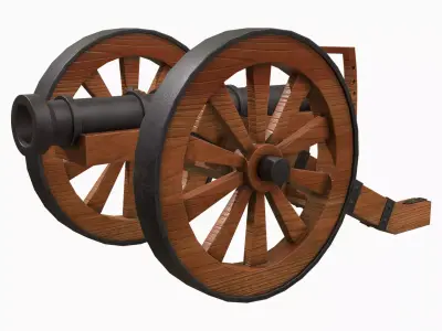 Cannon-1 Low-poly 3D model