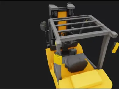 Forklift 3D Model Industrial 3D model