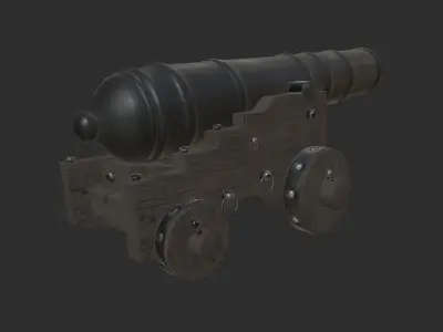 Pirate Cannon Low-poly 3D model buy
