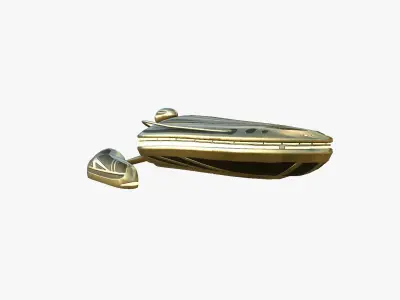 Alien Spaceship UFO H07 Gold - Sci Fi Spacecraft Design Low-poly 3D model