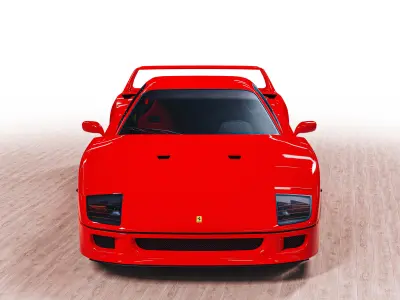 Ferrari F40 Low-poly 3D model