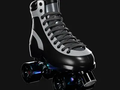 Quad Roller Skate 3D model get