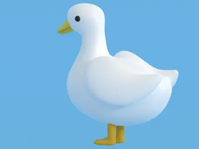 Cartoon Duck 3D model purchase