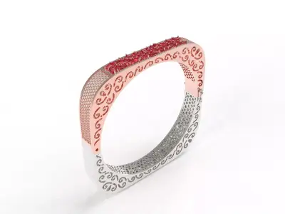 Baguette Diamond Bracelet 3D print model