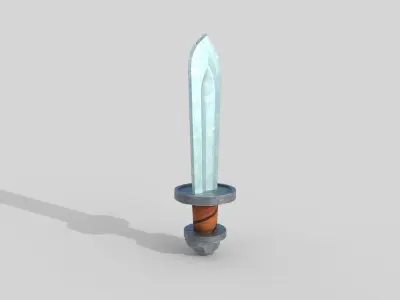  Stylized sword Low-poly 3D model