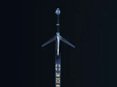 Geralt Aerondight Sword Free 3D model