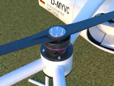 Air Drone Helicopter 3D model