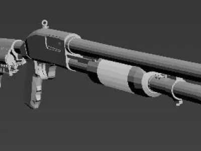 fusil a pompe  3D model