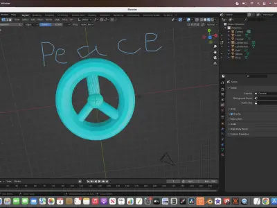 Peace smybol Free 3D model