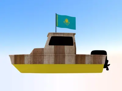 Kazakhstan Fishing Boat 3D model