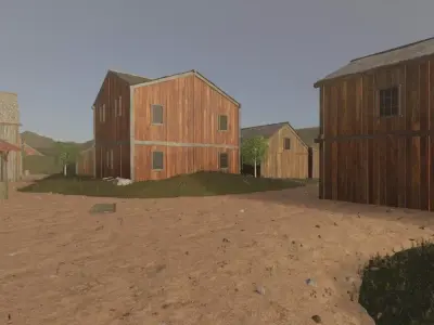 Rustic Village In Rolling Hills 3D model