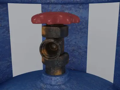 Gas Cylinder 3D model 3