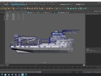 Multi purpose vessel  Low-poly 3D model