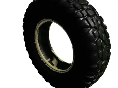 Detailed OffRoad Super Swamper Tire 3D model