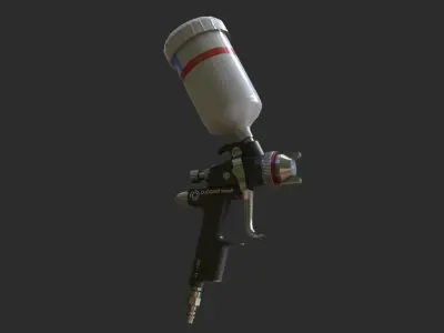 Spray Gun Low-poly 3D model