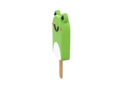 Cartoon Frog Ice Cream Cute Low-poly 3D model