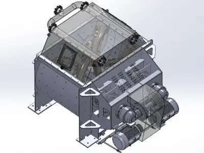1-5m3 Twin Shaft Mixer  3D model