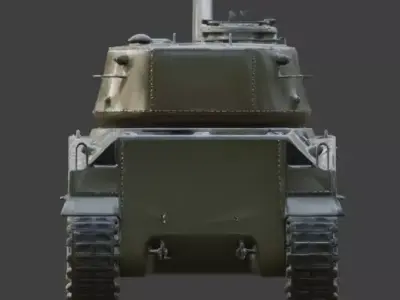 WWII Heavy Tank 3D Model Low-poly 3D model
