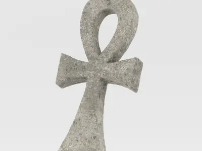 Stone Egyptian Cross Ankh Key of Life 3D model