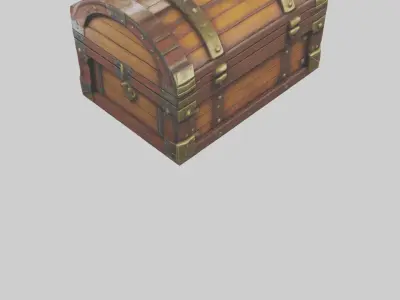 Treasure Chest model Low-poly 3D model purchase