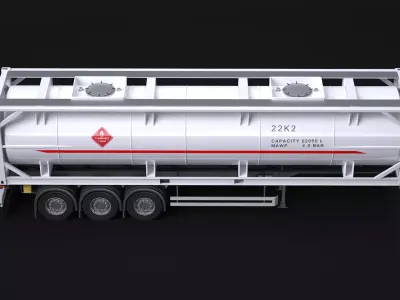 ISO Tanker Trailer 3D model