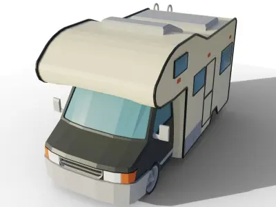 RV - low poly Low-poly 3D model
