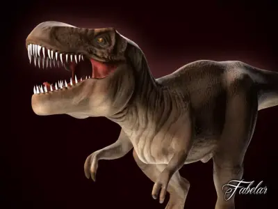 Tyrannosaurus Rex Low-poly 3D model 13