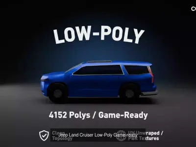  Low Poly 4-Vehicle Starter Pack
