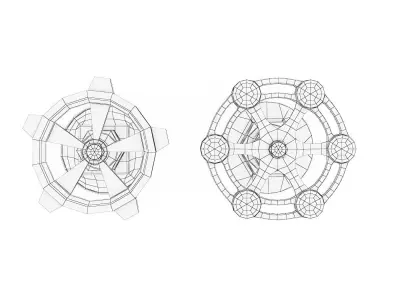 Valves two brass Low-poly 3D model