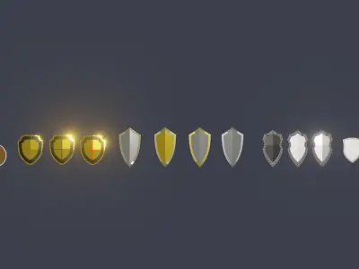 Shield Pack 1 Free low-poly 3D model