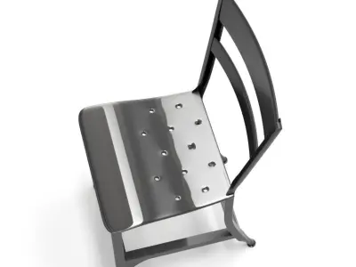 Vintage Industrial Mid Century Modern Dining Chair 3D model