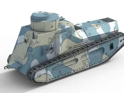 LK II Light Tank Low-poly 3D model