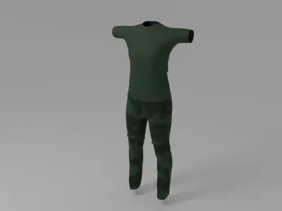 Military Uniform Low-poly 3D model