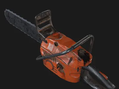 Chainsaw Low-poly 3D model shop