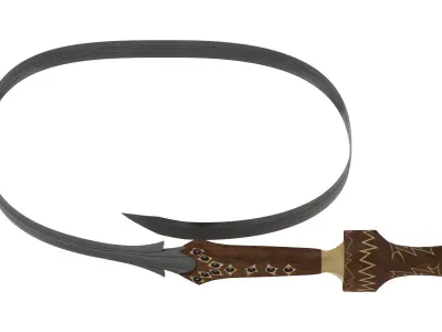 Urumi Sword Low-poly 3D model