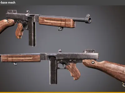 thompson M1 Low-poly 3D model