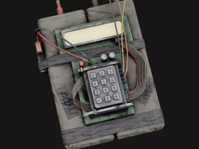 C4 Bomb Game Ready Model Low-poly 3D model