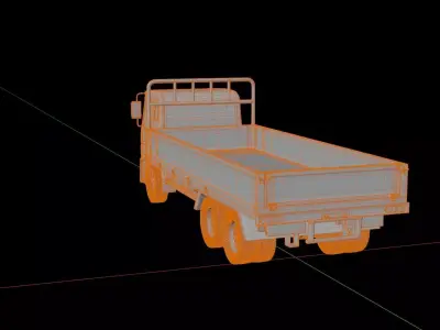 Mitsubishi Fuso Shogun Flatbed truck 3D model