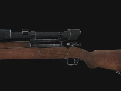 Springfield rifle Low-poly 3D model